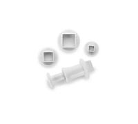 IBILI 788405 Lot de 3 emporte-pièces avec Poussoir Carré