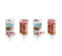 IBILI 792900 Set 4 Moules Push Up Cake 2 Coeurs + 2 Rondes Plastique