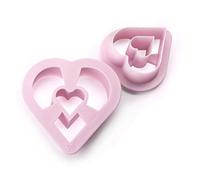 IBILI 794550 Set de 2 Découpoir Doughnut Cœur