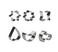 IBILI 801000 Set de 6 Coupe-Pâtes Fonte Argent 21 x 13 x 2,48 cm