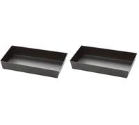 Ibili 822239 Plat à four antiadhésif 40x25x6 cm Moka (Lot de 2)