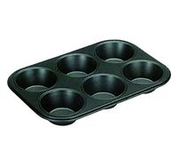 Plaque 6 muffins - IBILI - Métal antiadhérent - 26 x 18 x 3.2 cm - Noir