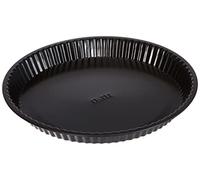 IBILI Moule à tarte Dentelé Moka 824328, Tôle d'acier, Noir, 32,5 x 32,5 x 7,5 cm