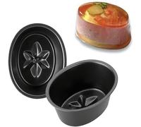 IBILI 824608 Moule à Aspic Moka, Acier, Noir, 8cm (Lot de 6)