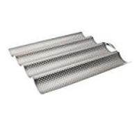 Ibili Plaque 4 baguettes perforée 824804 – 38 x 33 cm – Moka Gris