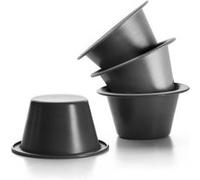 Ibili Moules 827800 Crème caramel Moka Acier Ø 8 cm Lot de 4
