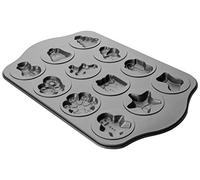 IBILI 828400 Plaque à 12 Biscuits, Acier, Noir, 43 x 28 x 2 cm