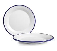 IBILI 901126 Assiette Plate Papier Blanc/Bleu 26 x 26 x 4 cm