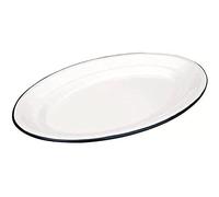 Plat Ovale Email Blanca 35 X 24 Cm