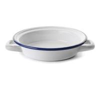 Ibili Plat rond 904122 émaillé avec anses acier blanc 22 cm