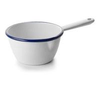 IBILI Casserole conique 904410 avec bec verseur, acier, blanc/bleu, 10 cm