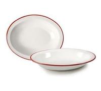 IBILI 907932 Plat Ovale Profonde Bordeaux, INOX, Blanc, 32 x 26 x 6 cm