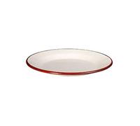 IBILI 908126 Assiette Plate, Verre, Blanc/Rouge, 26 x 26 x 4 cm