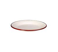 IBILI 908128 Assiette Plate, Verre, Blanc/Rouge, 28 x 28 x 4 cm