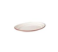 Plat Ovale Email Bordeaux 25 Cm