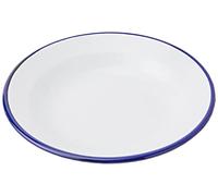 IBILI 912922 Assiette, Acier, Blanc/Bleu, 22 cm