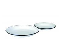 IBILI 912924 Assiette, Acier, Blanc/Bleu, 23 x 23 x 4 cm