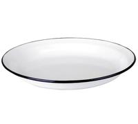IBILI 912932 Assiette en acier émaillé vitrifié Blanche 32 cm