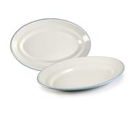 IBILI 921025 Plat Ovale Versalles, Acier, Blanc, 25 x 17 x 3 cm