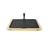 IBILI - Assiette en fonte rectangulaire de 38 x 28 cm avec base en bois de hêtre