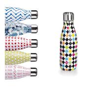 Ibili – Bouteille isotherme Arlequin 350 ml, acier inox 18/10, double paroi, réutilisable