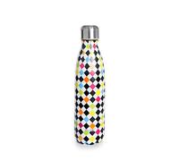 Ibili - Bouteille Isotherme Arlequin, 500 ml, Acier Inoxydable 18/10, Double Paroi, Réutilisable