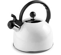 Ibili - Cafetière Silbante Blanche, 2,5 Litres, Acier Inoxydable, Compatible avec les Plaques à Induction