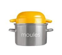 IBILI - Casserole à moules couleur pêche, 18 cm, Acier émaillé, Compatible avec l’induction
