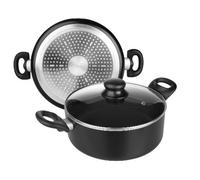 IBILI - Casserole avec couvercle en verre, Aluminium, 28 cm, Antiadhésif, Compatible avec l’induction