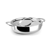 IBILI - Casserole avec couvercle Triply naturelle 14 cm, acier inoxydable, convient pour induction, sans antiadhésif
