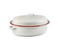 IBILI - Cocotte ovale bordeaux, 34 x 26 x 13 cm, Acier émaillé