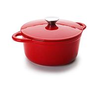 IBILI - Cocotte ronde rouge, 24 x 11,5 cm, Fonte, Compatible avec l’induction