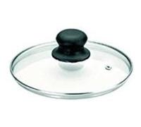 IBILI Couvercle en verre 970724 anti-vapeur Ø 24 cm Transparent/argent/noir