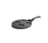 IBILI - Crêpière pour 4 mini-crêpes Natura, 26 cm, Fonte d’aluminium, Antiadhésif style pierre, Compatible avec l’induction