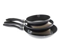 IBILI - Ensemble de 3 poêles Chef Style, 18 + 22 + 26 cm, Aluminium, Antiadhésif, Compatible avec l’Induction