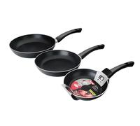 IBILI - Ensemble de 3 poêles Indubasic, 18 + 22 + 26 cm, Aluminium, Antiadhésif, Compatible avec l’induction