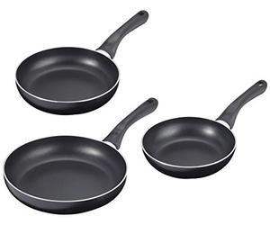 IBILI - Ensemble de 3 poêles Inducta, 18 + 20 + 24 cm, Aluminium, Antiadhésif, Compatible avec l’induction