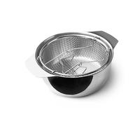 IBILI - Friteuse avec panier et couvercle Induktion, 20 cm, acier inoxydable, convient pour induction, Argenté