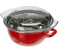 IBILI - Friteuse avec panier et couvercle Korinto, 24 cm, Acier émaillé, Antiadhésif, Compatible avec l’induction