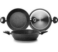 Ibili Honda Natura Poêle à frire avec 2 poignées 28 Cm Argent Argent One Size