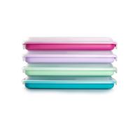 IBILI Lot de 4 couvercles pour charcuterie et charcuterie, 4 couvercles de 24,8 x 14,4 x 3,3 cm, plastique sans BPA, réutilisable