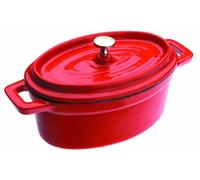 IBILI - Mini cocotte ovale rouge, 15 x 10 x 6 cm, Fonte, Compatible avec l’induction
