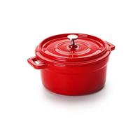 Ibili Mini cocotte ronde – Fonte, compatible avec l'induction – Rouge 13 x 8 cm