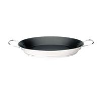 Ibili Poêle à paella Bistrot – 36 cm – Acier inoxydable, Antiadhésif, Induction, 7 portions, Argent
