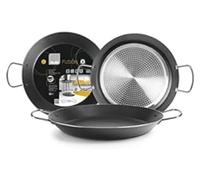 IBILI - Poêle à paella Fusion, 38 cm, Aluminium, Antiadhésif, 8 portions, Compatible avec l’induction