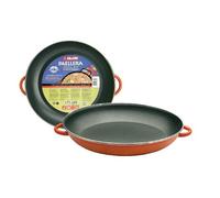 IBILI - Poêle à paella Orange, 38 cm, Acier émaillé vitrifié, 8 portions, Compatible avec l’induction