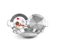 IBILI - Poêle à paella triple couches Triply Energy, 34 cm, Acier inoxydable, 6 portions, Compatible avec l’induction