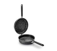 Ibili Poêle double Natura aluminium 24 x 9,5 cm noir/argent