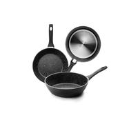 IBILI - Poêle Honda Natura, 24 cm, Aluminium, Antiadhésif style pierre, Compatible avec l’induction