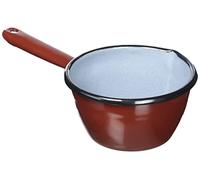 IBILI - Saucière conique avec bec verseur marron, 12 cm, Acier émaillé, Compatible avec l’induction